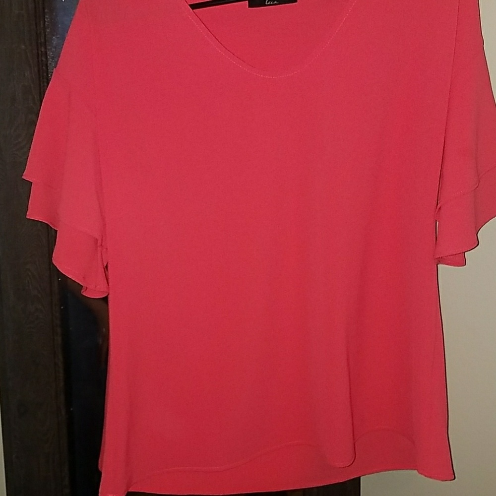 Pink Ruffled Blouse - Picture 2 of 2